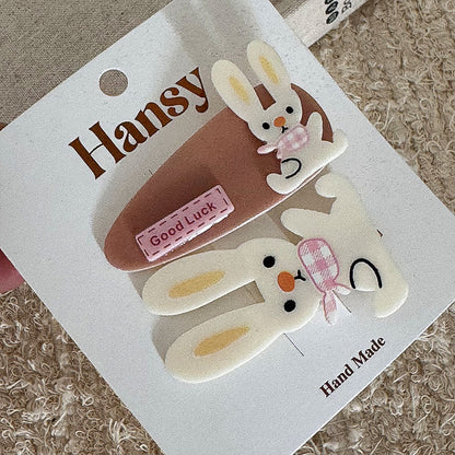 Kawaii Kitty Puppy Hair Clip |Hair Snap Clip |Hair Barrette |Duckbill Hairpin 2pcs A53