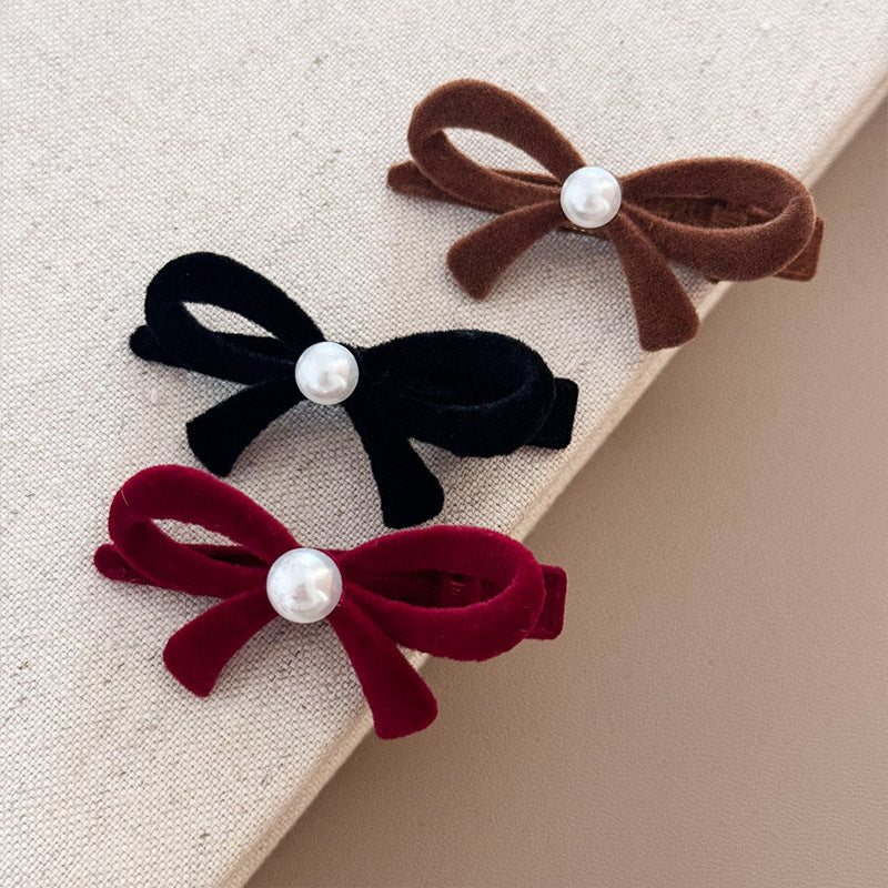 Bowknot Pearl Hair Clip |Hair Claw |Hair Barrette |Duckbill Hairpin A78