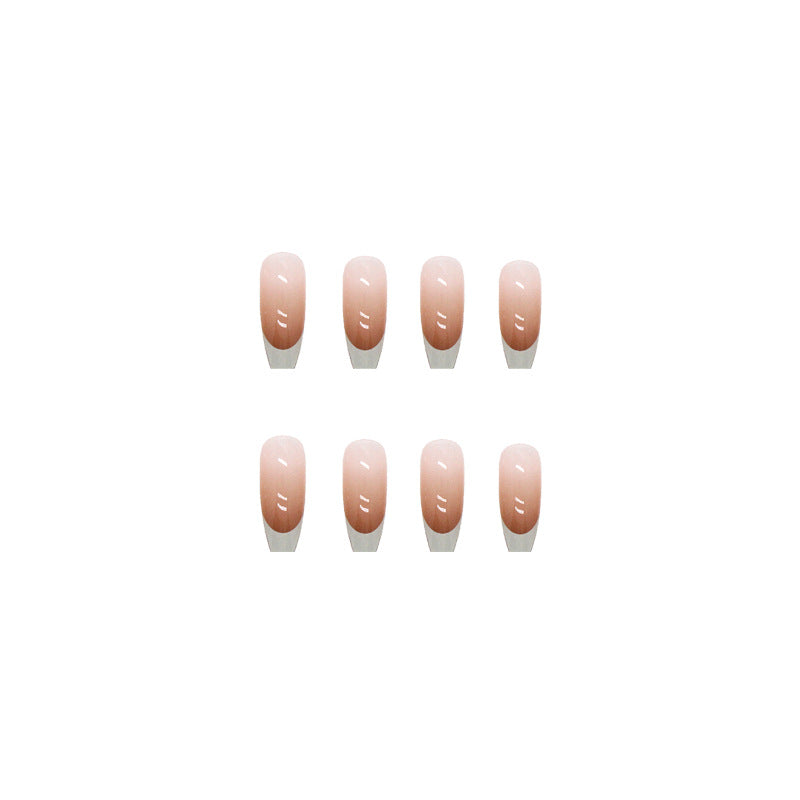 Nude French | Long Coffin Manicure  | Press On Nail