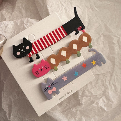 Adorable Kitty Hair Clip |Cat Hair Snap Clip |Hair Barrette |Duckbill Hairpin 3pcs A83