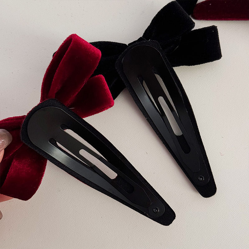 Velvet Bowknot Hair Clip | Hair Claw |Hair Barrette |BOBBI Duckbill Hairpin A100