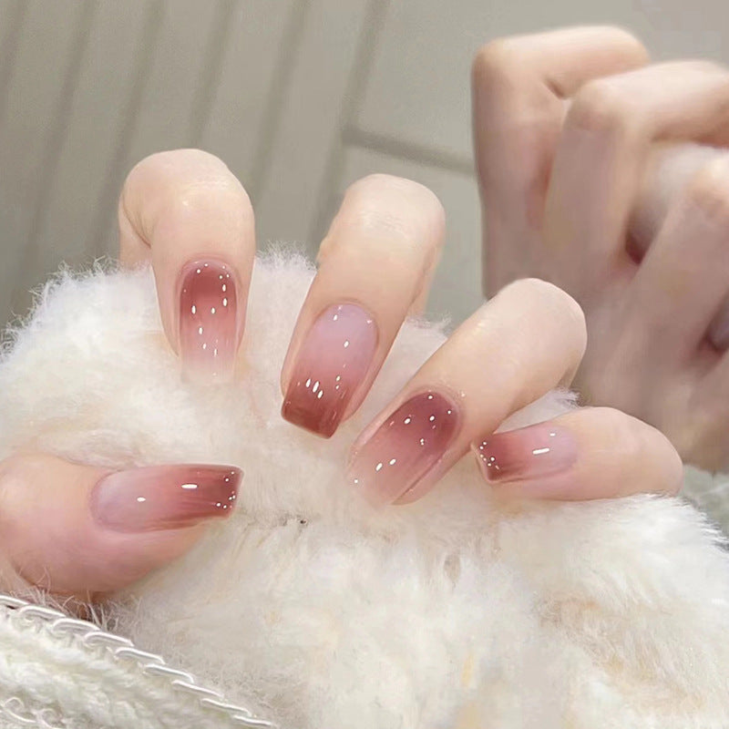 Dusty rose Magic| Medium Squoval Manicure | Press On Nail