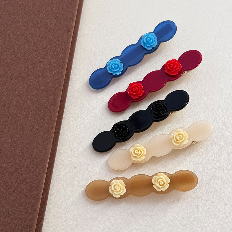 Camellia Hair Clip |Hair Snap Clip |Hair Barrette |Duckbill Hairpin 2pcs A117