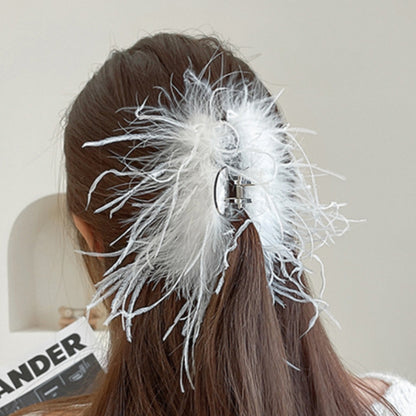 Plume Hair Clip |Feather Hair Claw |Plumage Hair Barrette |Duckbill Hairpin A75