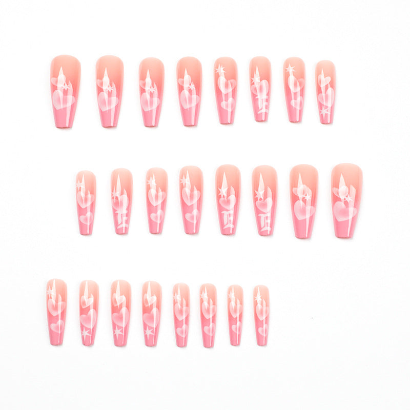 Pastel Love Fusion| Long Coffin Manicure | Press On Nails N663