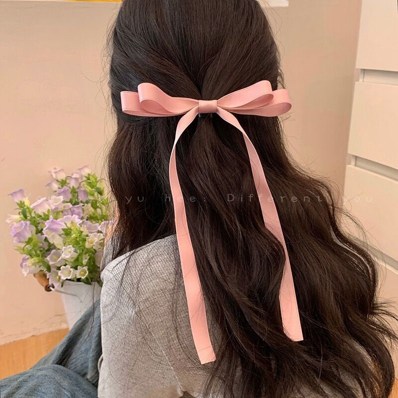 Ribbon Bowknot Hair Clip |Hair Snap Clip |Hair Barrette |Duckbill Hairpin 2pcs A43