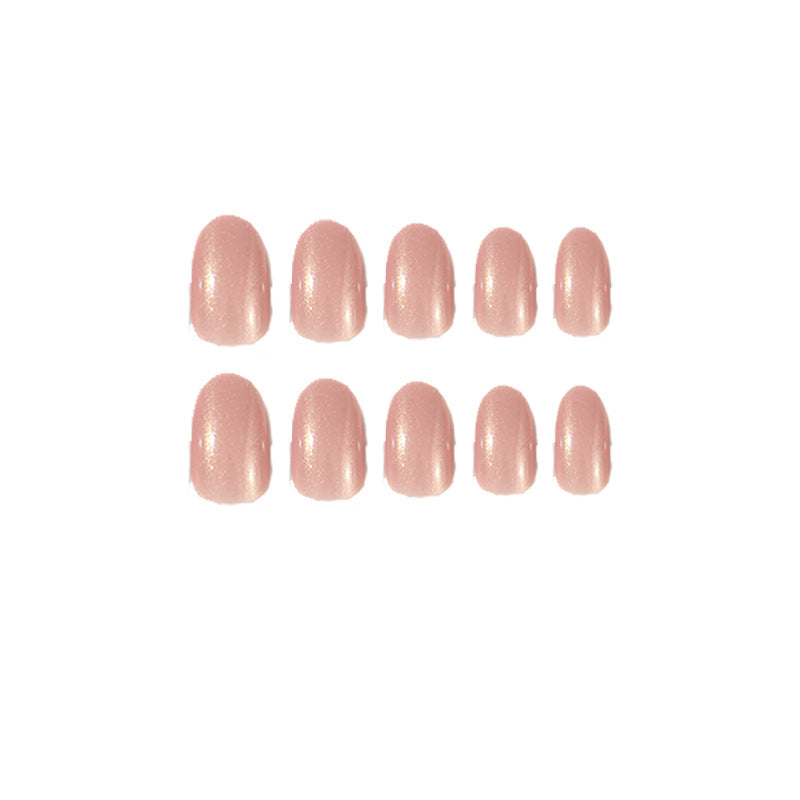 Glinting Misty Pink  | Short Almond Manicure | Press On Nails N740