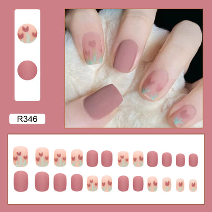 Dusty Rose Matt | Short Squoval Manicure | Press On Nail