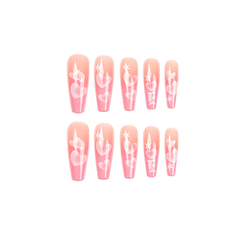 Pastel Love Fusion| Long Coffin Manicure | Press On Nails N663