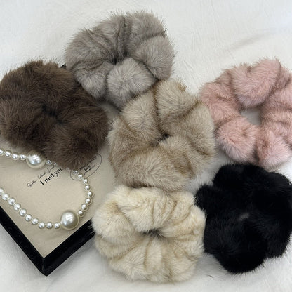 Plush Panache Hair Tie  |Furry Hair Band |Fur Barrette|Hair Scrunchie HT8