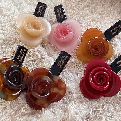 Acetate Rose Hair Clip |Hair Snap Clip |Hair Barrette |Duckbill Hairpin 2pcs A135