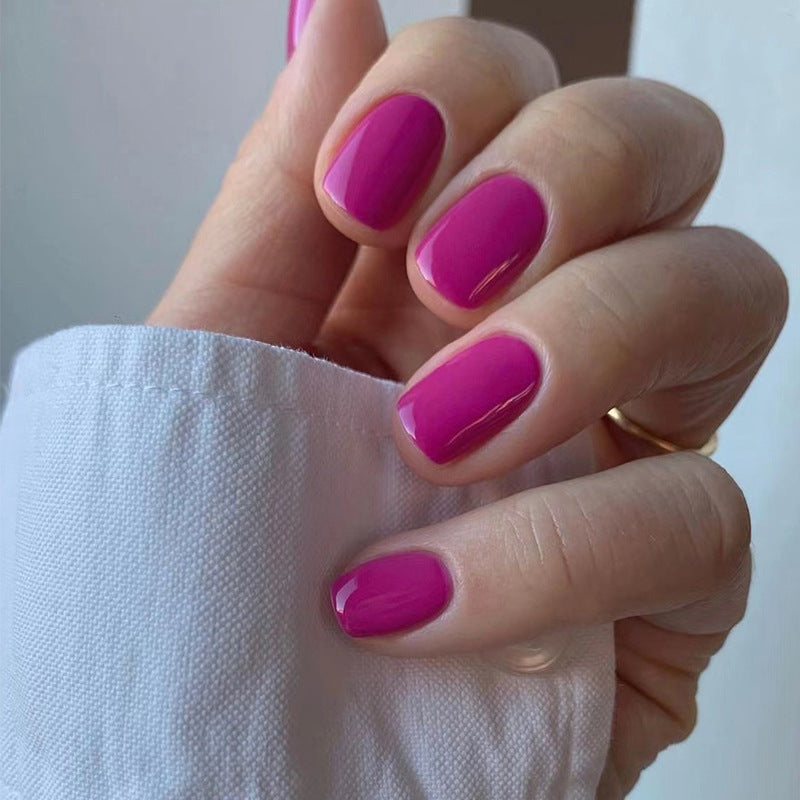 Vivid Solid Color | Short Squoval Manicure | Press On Nails N514