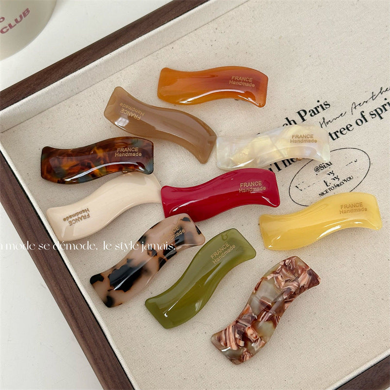 Acetate Wave Hair Clip |Hair Snap Clip |Hair Barrette |Duckbill Hairpin 2pcs A122