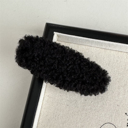 Plush Hair Clip |Furry Knit Embroidered Hair Snap Clip |Hair Barrette |Duckbill Hairpin A17