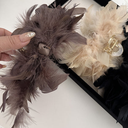 Fluffy Feather Hair Clip |Hair Claw |Hair Barrette |Duckbill Hairpin A165