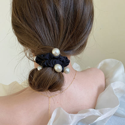 Pearl Elegance Hair Tie|Hair Band |Hair Barrette|Hair Scrunchie 2pcs HT16