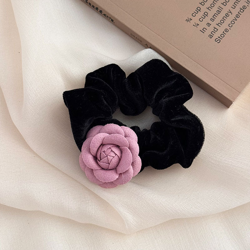 Pink Valvet Camellia Hair Clip | Hair Claw |Hair Barrette |Duckbill Hairpin A80