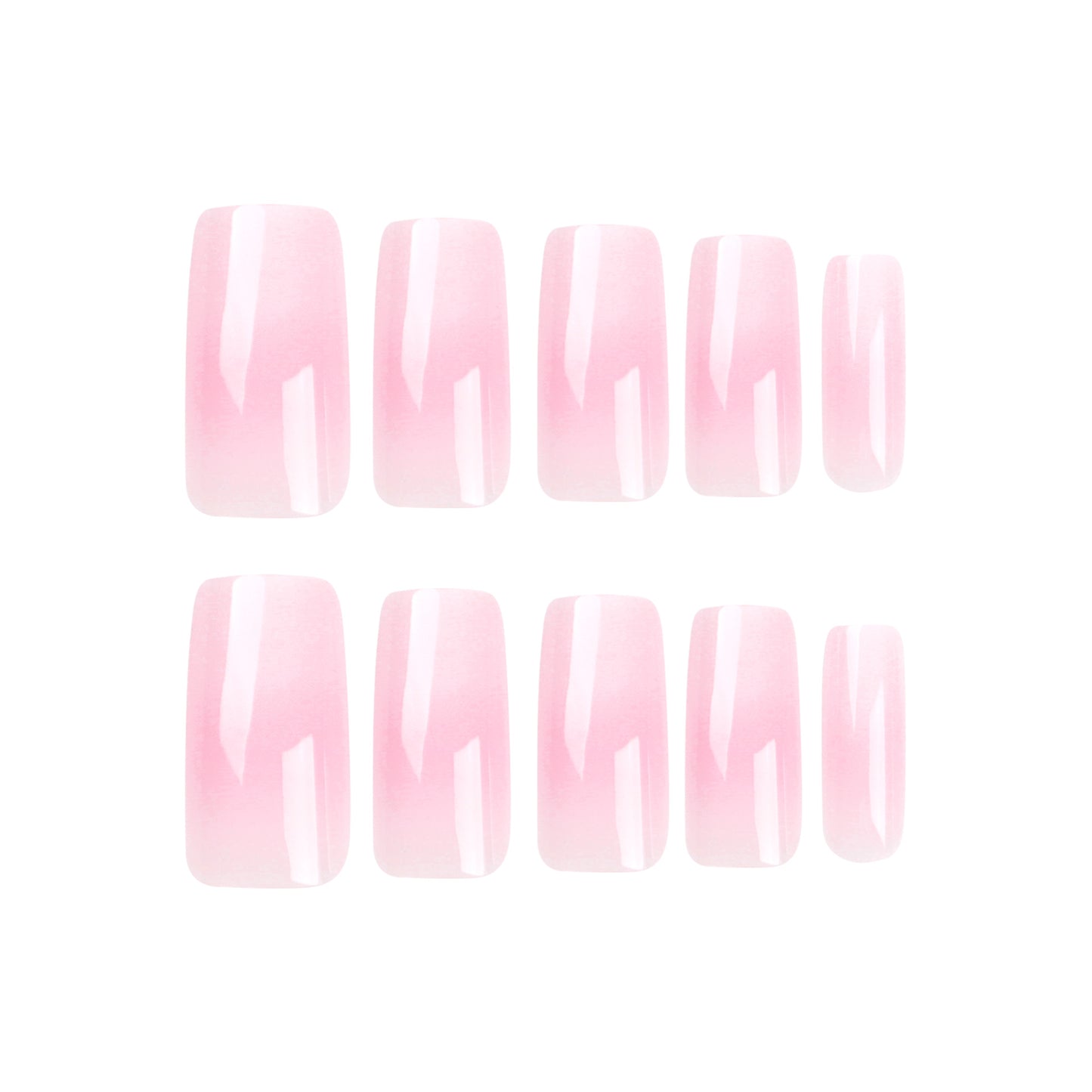 Sugary Pink Fade| Medium Squoval Manicure | Press On Nails N570