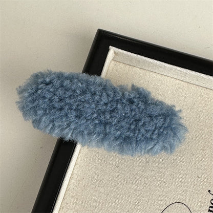 Plush Hair Clip |Furry Knit Embroidered Hair Snap Clip |Hair Barrette |Duckbill Hairpin A17