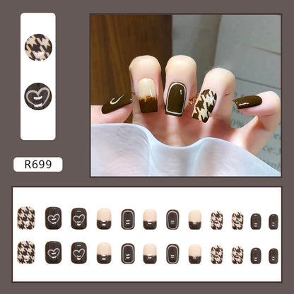 BOBA Bubble tea| Short Squoval Manicure | Press On Nail