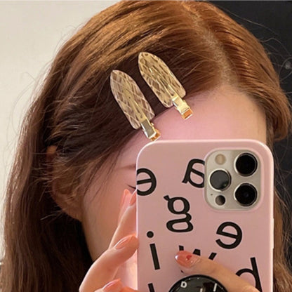 Acetate Basic Gold Hair Clip |Hair Snap Clip |Hair Barrette |Duckbill Hairpin 2pcs A18