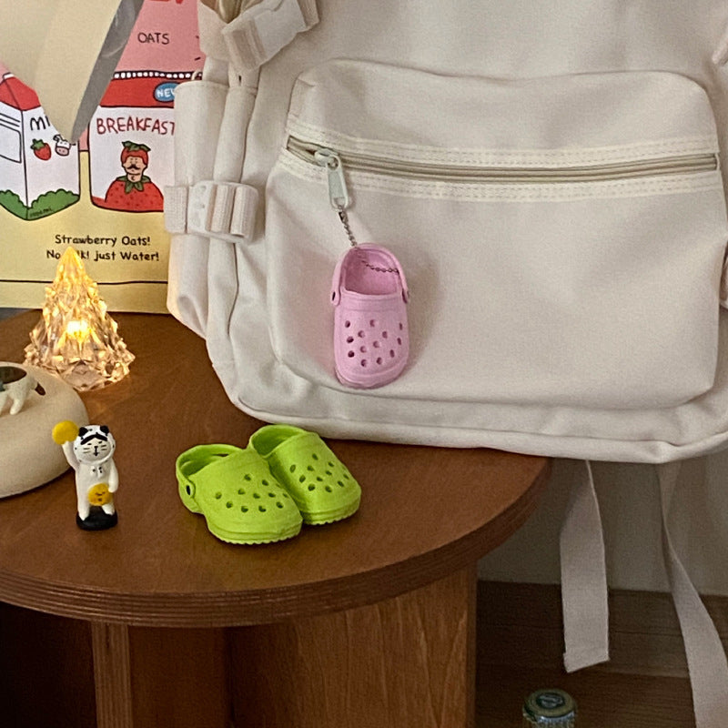 Mini Croc Design Bag KeyChain |Crocs Pendant Schoolbag Hanging Decoration |Gift for Boys and Couples K5