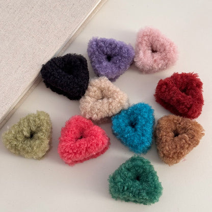 Triangle Plush Hair Clip | Fuzzy Hair Claw |Furry Hair Barrette |Duckbill Hairpin A73