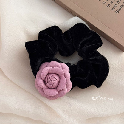 Pink Valvet Camellia Hair Clip | Hair Claw |Hair Barrette |Duckbill Hairpin A80