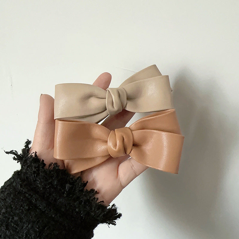 Caramel hue Bowknot Hair Clip |Hair Snap Clip |Hair Barrette |Duckbill Hairpin A23