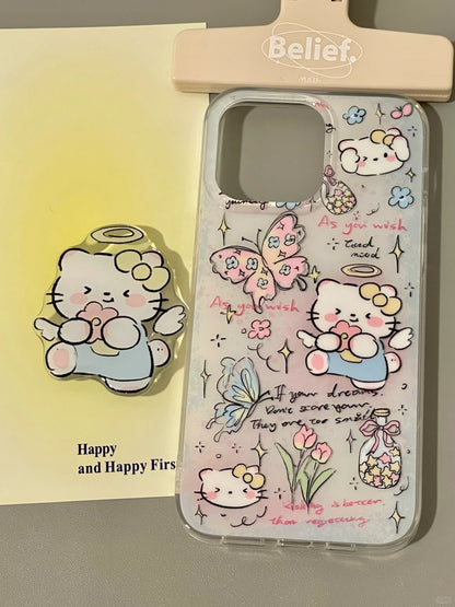 Lovely Hello Kitty iPhone Case with Grip L16