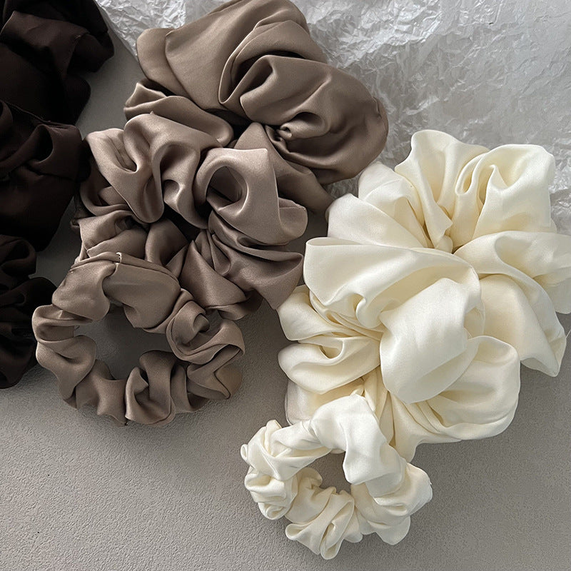 Smooth Silk Hair Tie|Hair Band |Ponytail Holders Barrette|Hair Scrunchie 3pcs HT4