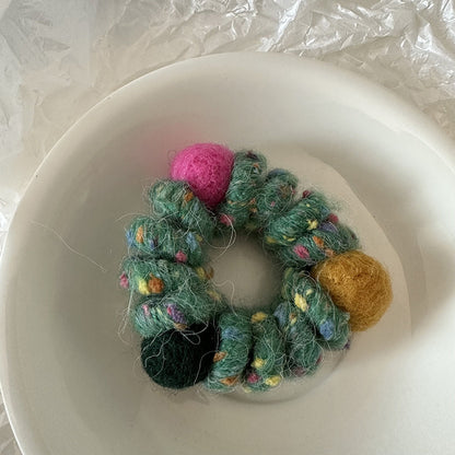 Crochet Furball Hair Tie|Hair Band |Ponytail Holders Barrette|Hair Scrunchie HT31