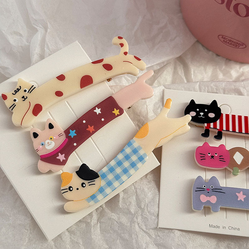 Adorable Kitty Hair Clip |Cat Hair Snap Clip |Hair Barrette |Duckbill Hairpin 3pcs A83