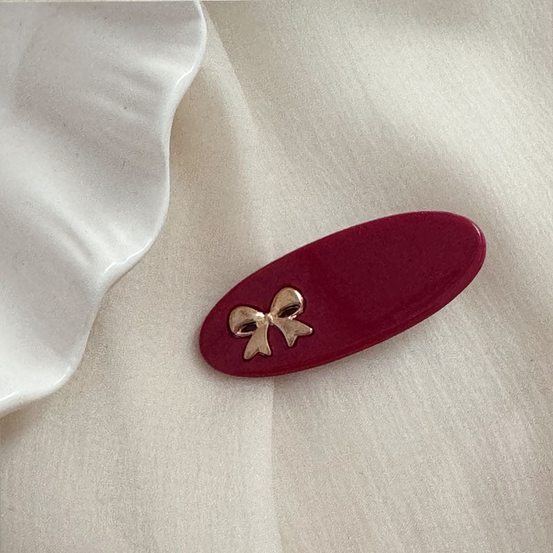 Acetate Red Hair Clip |Hair Snap Clip |Hair Barrette |Duckbill Hairpin 2pcs A128