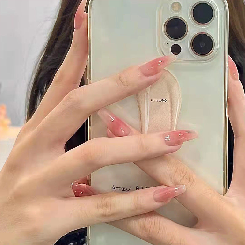 Dusty Rose Pink Blush | Long Coffin Manicure  | Press on Nail