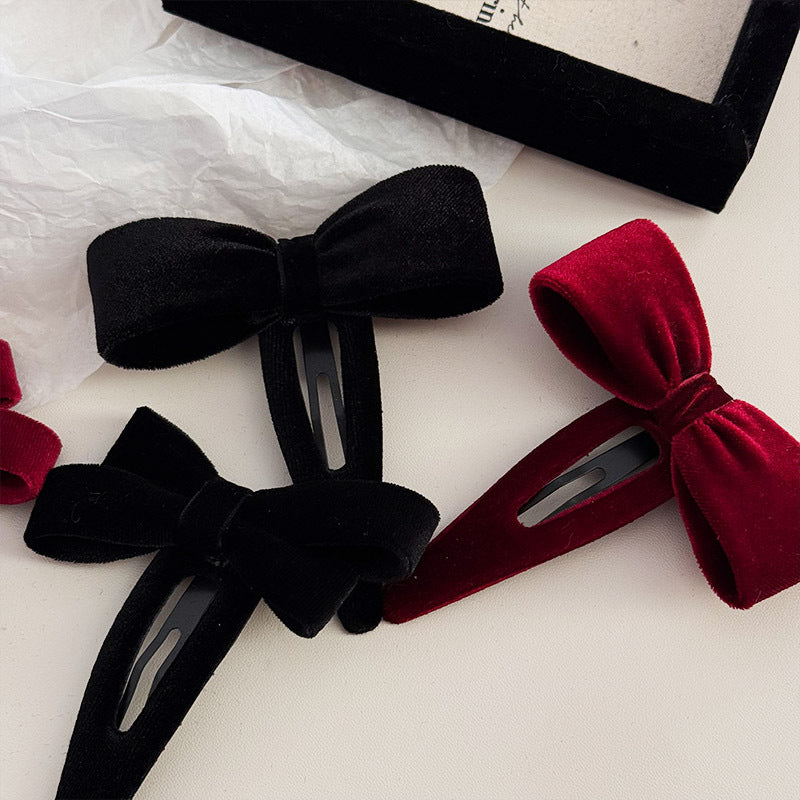 Velvet Bowknot Hair Clip | Hair Claw |Hair Barrette |BOBBI Duckbill Hairpin A100