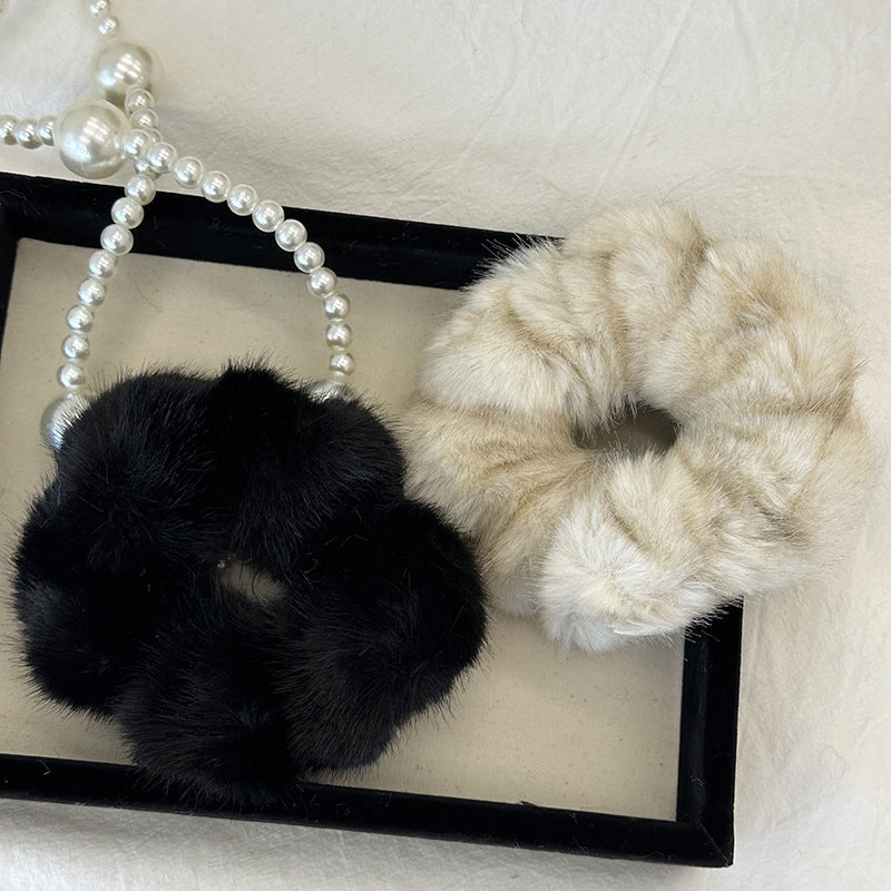 Plush Panache Hair Tie  |Furry Hair Band |Fur Barrette|Hair Scrunchie HT8