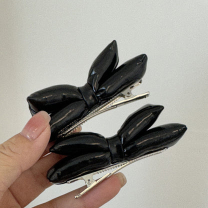 Chubby Bow Hair Clip Hair Snap Clip|Hair Barrette |Duckbill Hairpin 2pcs A182