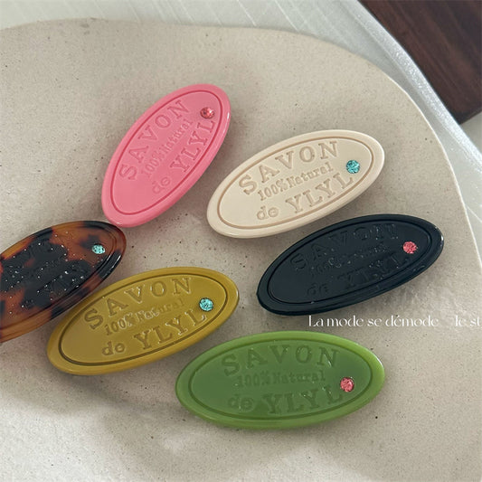 Acetate Y2K Savon Hair Clip |Hair Snap Clip |Hair Barrette |Duckbill Hairpin 2pcs A109