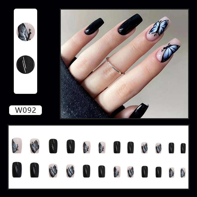 Twilight Morpho| Short Squoval Manicure | Press On Nails