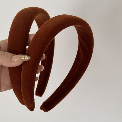 Caramel velvet Hair Clips |Furry Hair Band Barrette|Hair Scrunchie A92