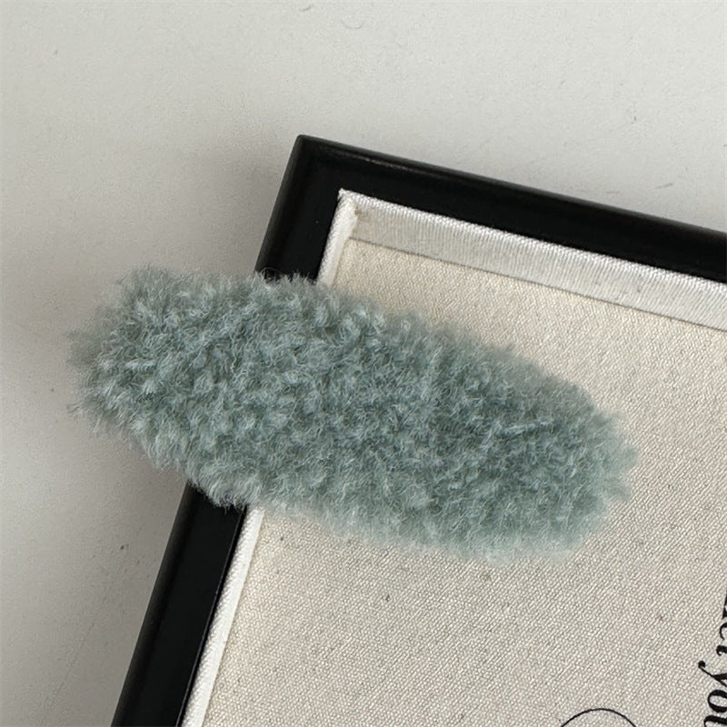 Plush Hair Clip |Furry Knit Embroidered Hair Snap Clip |Hair Barrette |Duckbill Hairpin A17