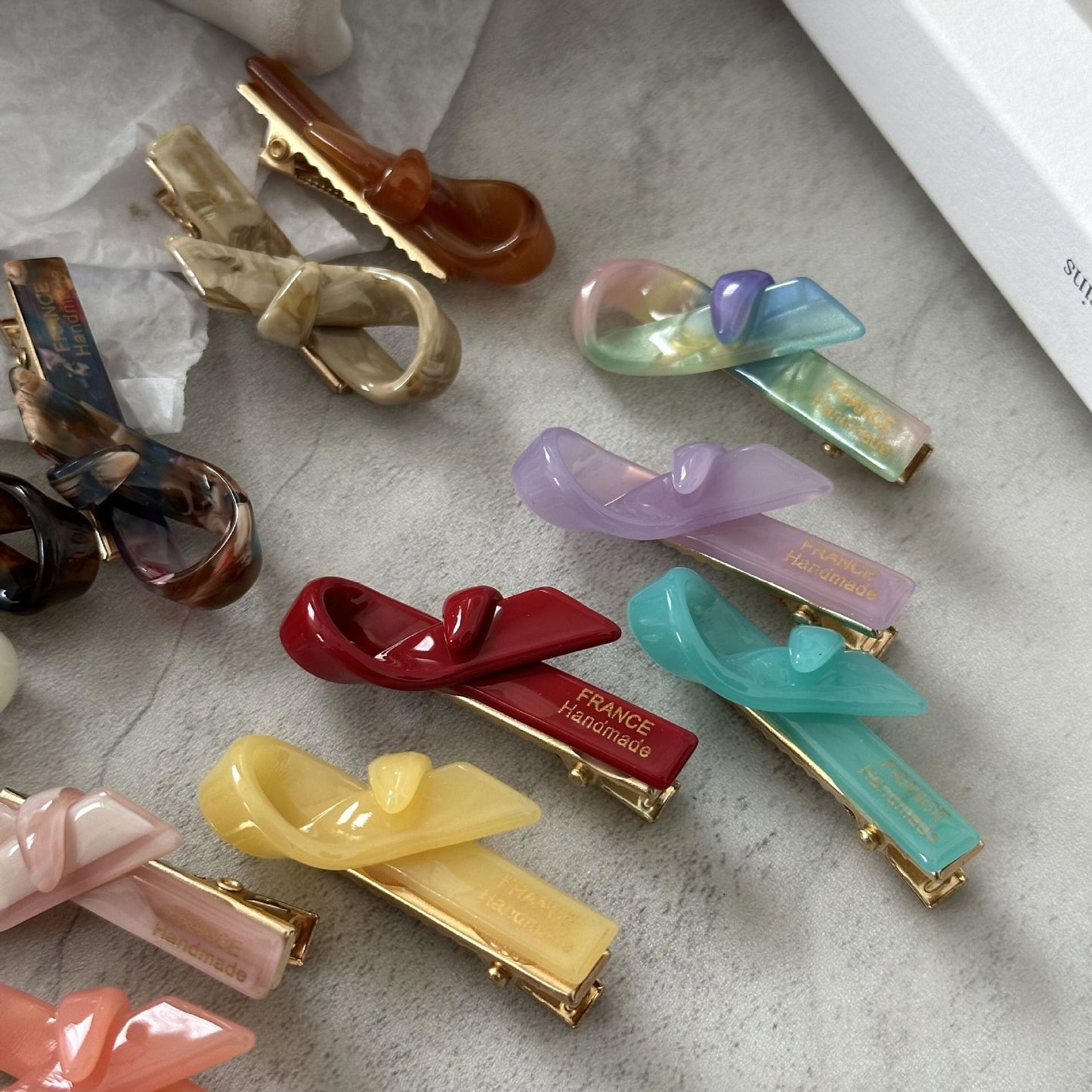 Acetate Ribbon Bow Hair Clip |Hair Snap Clip |Hair Barrette |Duckbill Hairpin A49