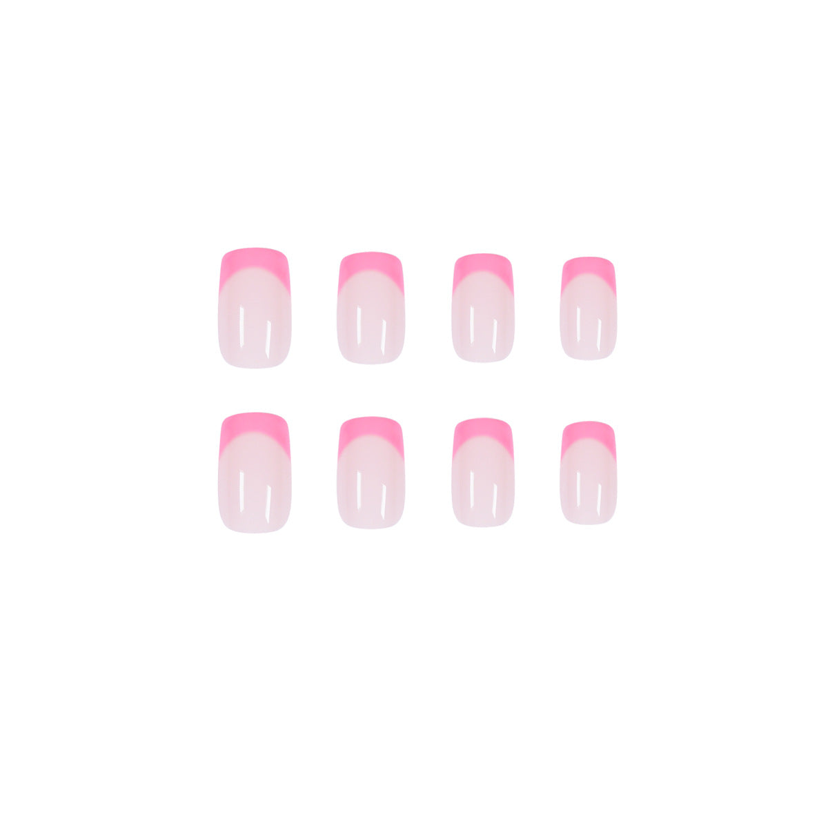 Dolce Pink French| Short Squoval Manicure | Press On Nails N381