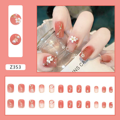 Flower Bloom Fantacy| Medium Squoval Manicure | Press On Nail