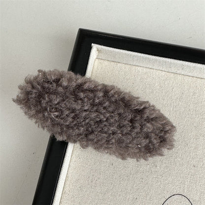 Plush Hair Clip |Furry Knit Embroidered Hair Snap Clip |Hair Barrette |Duckbill Hairpin A17