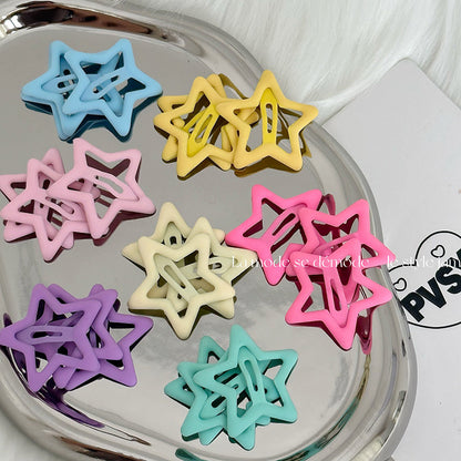 Sweet Star Hair Clip |Hair Snap Clip |Hair Barrette |Duckbill Hairpin 7pcs A9