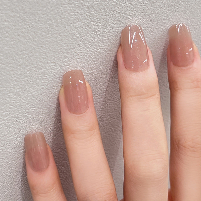 Dusty Pink Ombre | Short Almond Manicure | Press On Nails N407