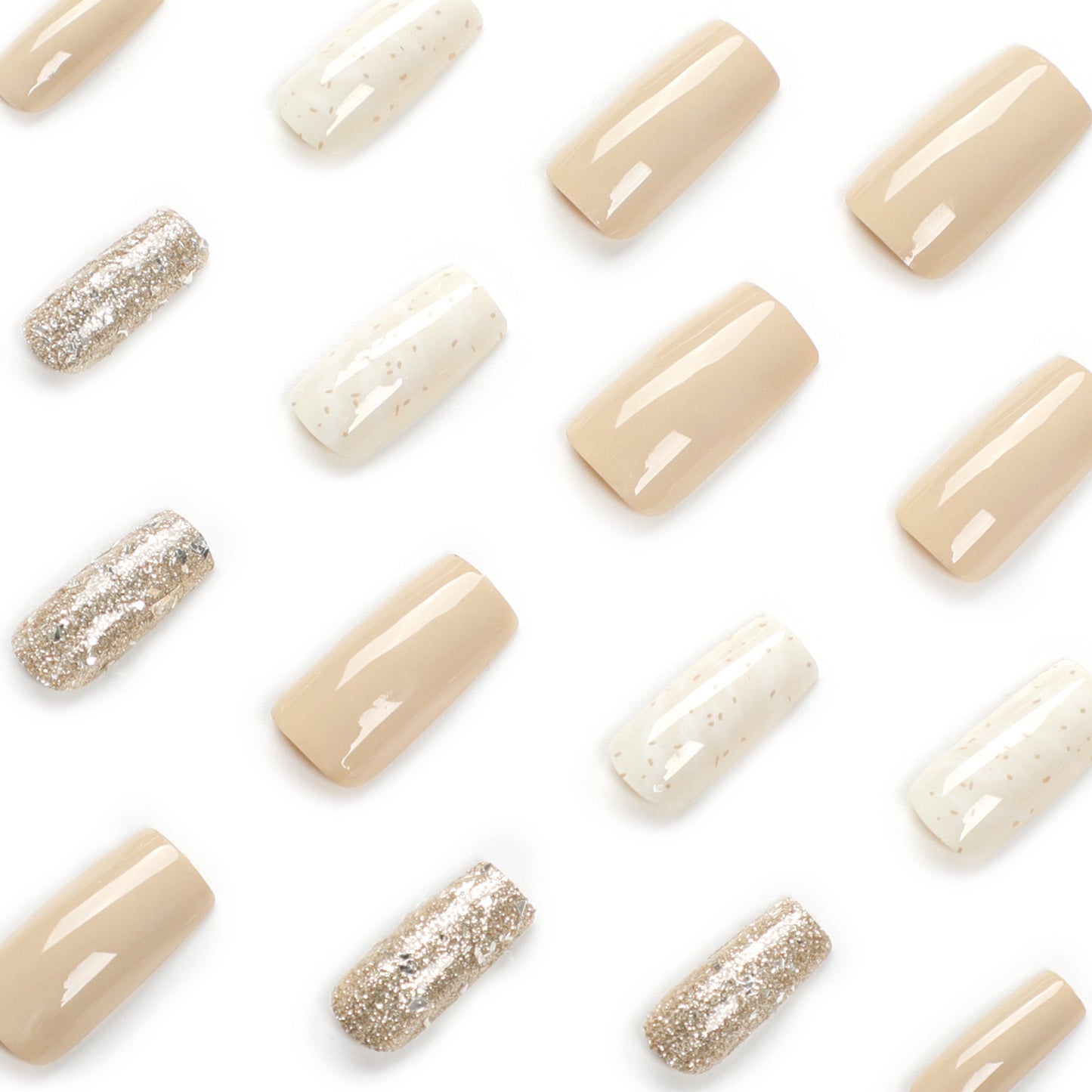 Luxe Khaki | Medium Coffin Manicure | Press On Nails N747