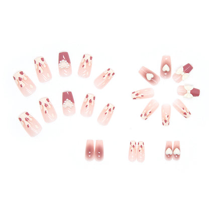 Sweetness Pink Hue  | Medium Squoval Manicure | Press on Nail